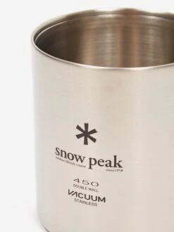 Snow Peak Stainless Vacuum Double Wall 450 Mug - Silver -Quality Home Furnishings Store 78316 SNOW PEAK STAINLESS VACUUM DOUBLE WALL 450 MUG SILVER SS22 GOODHOOD 171398