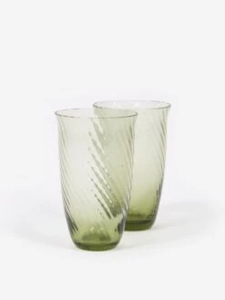 &Tradition Collect Drinking Glass 2 Pack SC61 400ml - Moss -Quality Home Furnishings Store 81365 F TRADITION COLLECT DRINKING GLASS 2 PACK SC60 165ML MOSS AW22 GOODHOOD 2