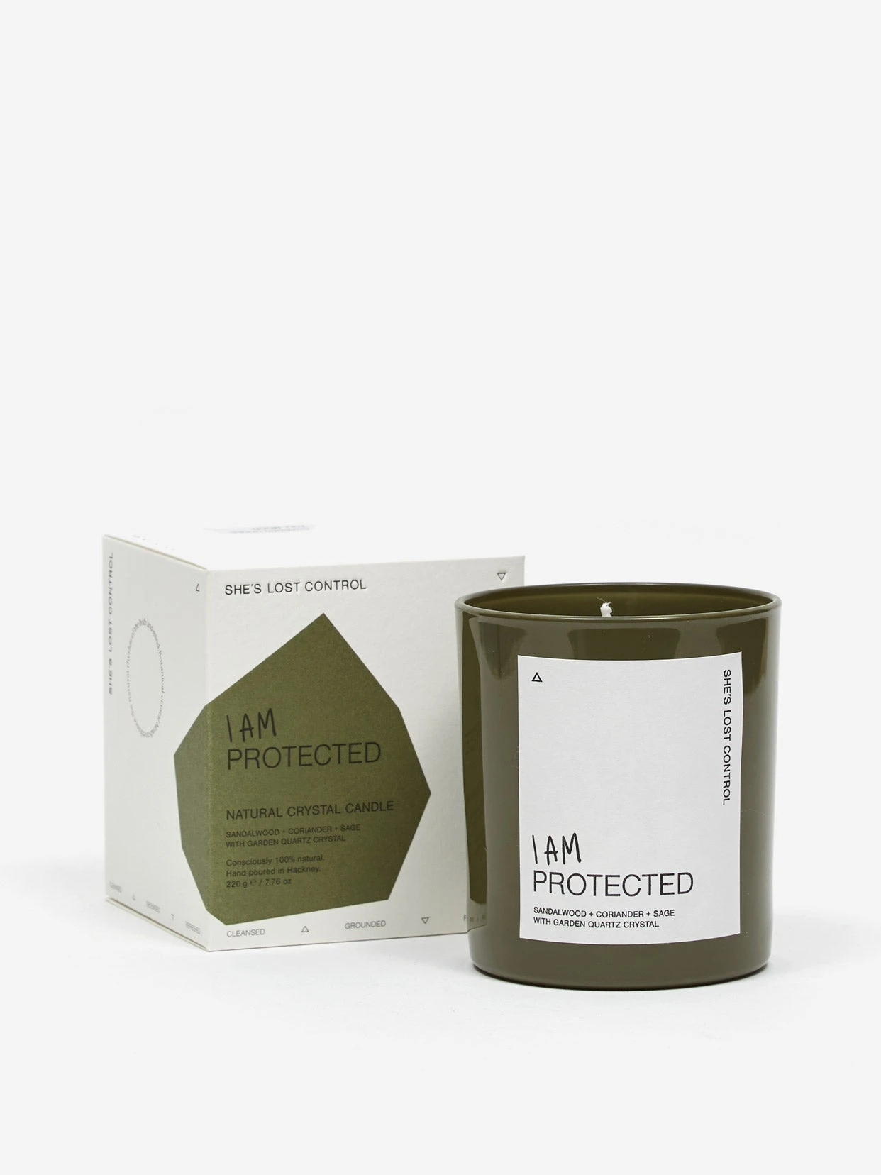 She's Lost Control I Am Protected Candle - Green 6 She's Lost Control I Am Protected Candle - Green - Image 4