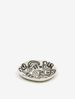 Rittle King Handmade Cookie Plate - White -Quality Home Furnishings Store 84924 F RITTLE KING HANDMADE COOKIE PLATE WHITE AW22 GOODHOOD 1