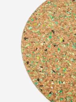 Yod And Co Speckled Cork Placemat 30cm - Green -Quality Home Furnishings Store 86437 F YOD AND CO SPECKLED CORK PLACEMAT 30CM GREEN AW22 GOODHOOD 11371