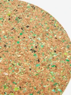 Yod And Co Speckled Cork Placemat 30cm - Green -Quality Home Furnishings Store 86437 F YOD AND CO SPECKLED CORK PLACEMAT 30CM GREEN AW22 GOODHOOD 11372