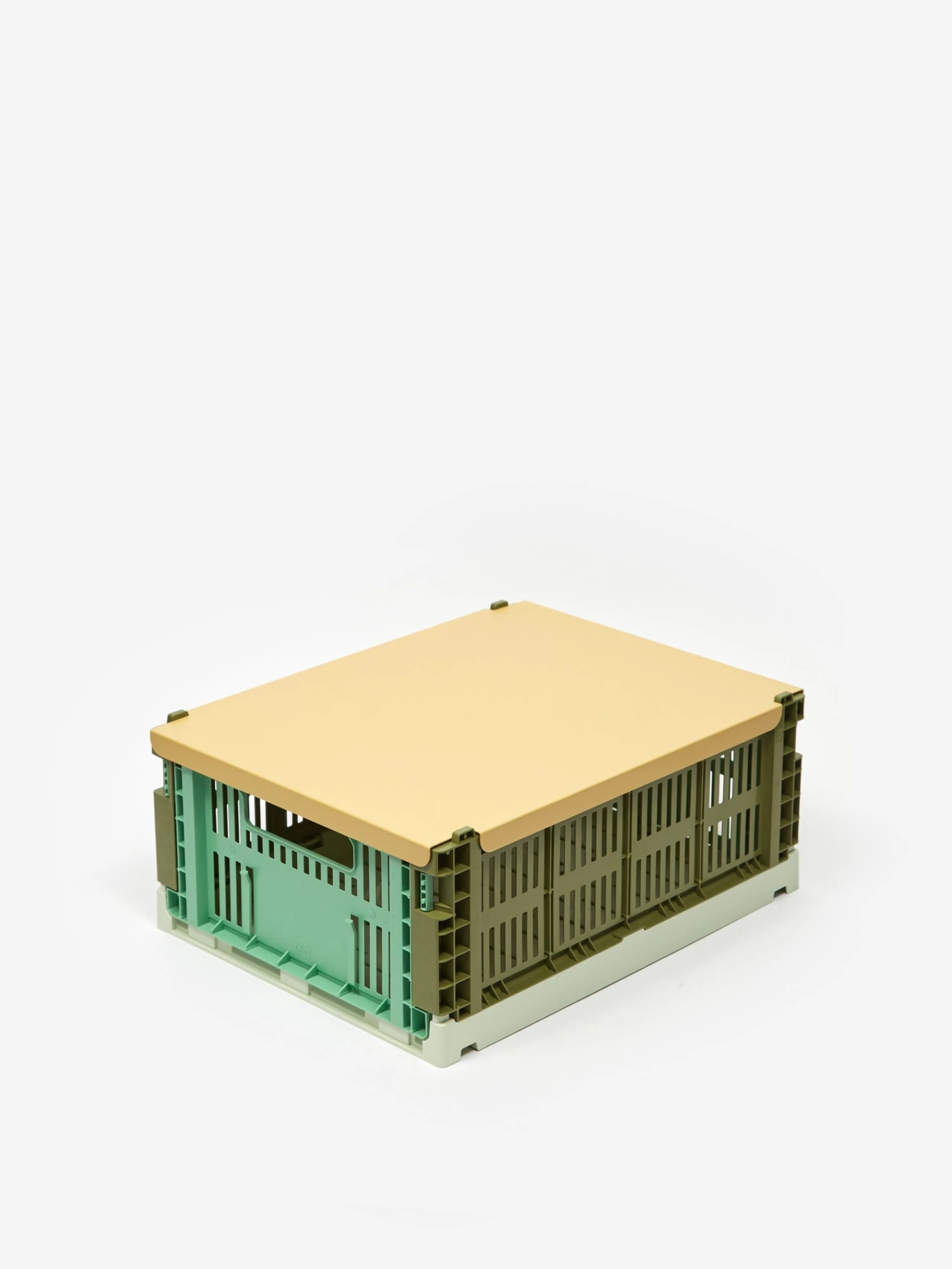 HAY Colour Crate Lid Medium - Golden Yellow 4 HAY Colour Crate Lid Medium - Golden Yellow - Image 2