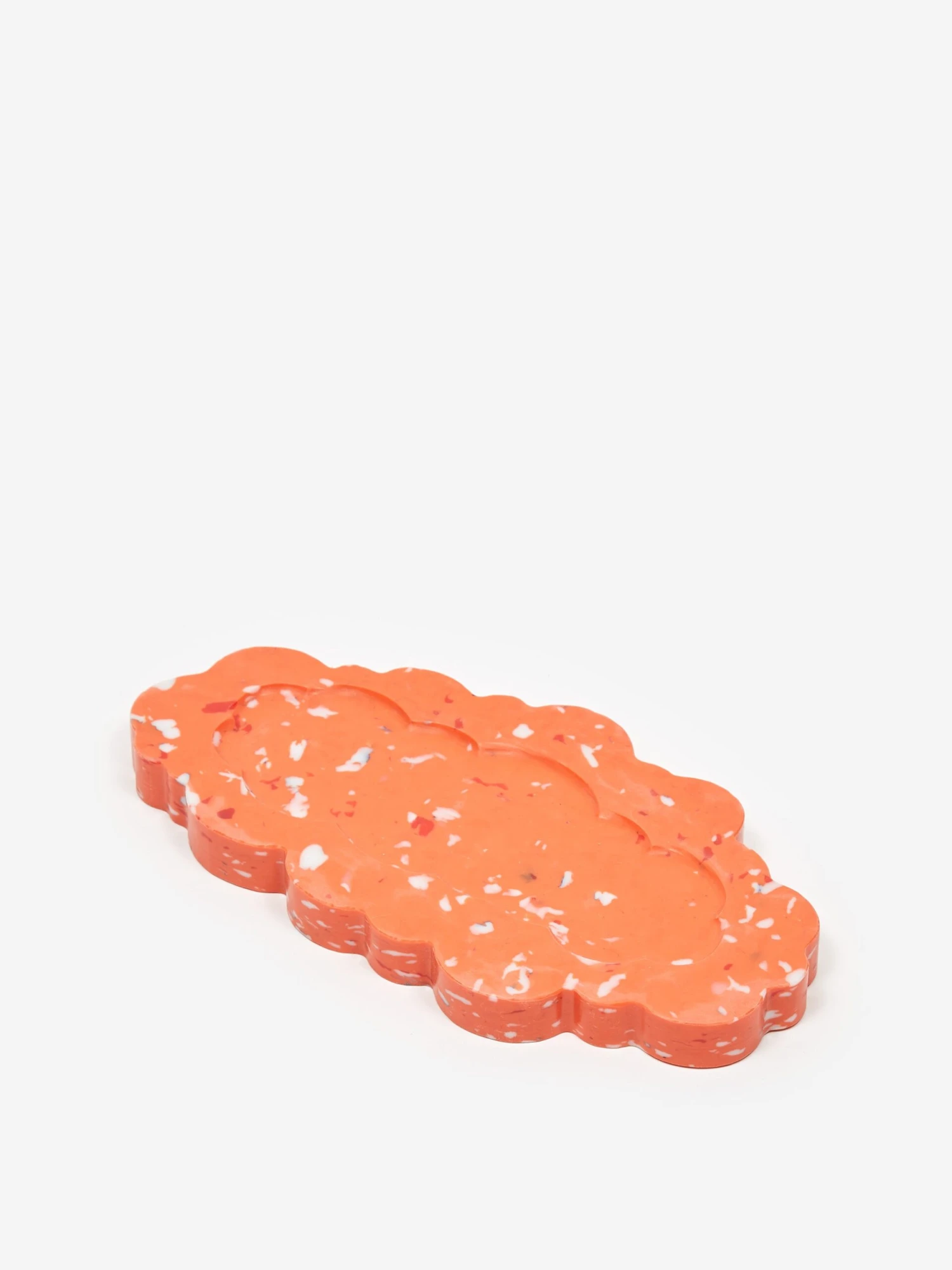 Space Available Upcycled Plastic Clouded Tray- Orange 3 Space Available Upcycled Plastic Clouded Tray- Orange