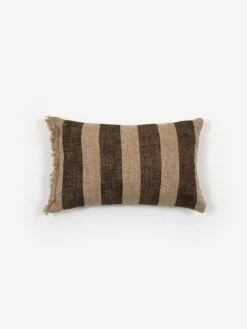 Soosumsee Mini Linen Hand Printed Cushion - Stripe