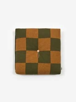 Peace Cabin Checkerboard Floor Cushion - Brown/Olive