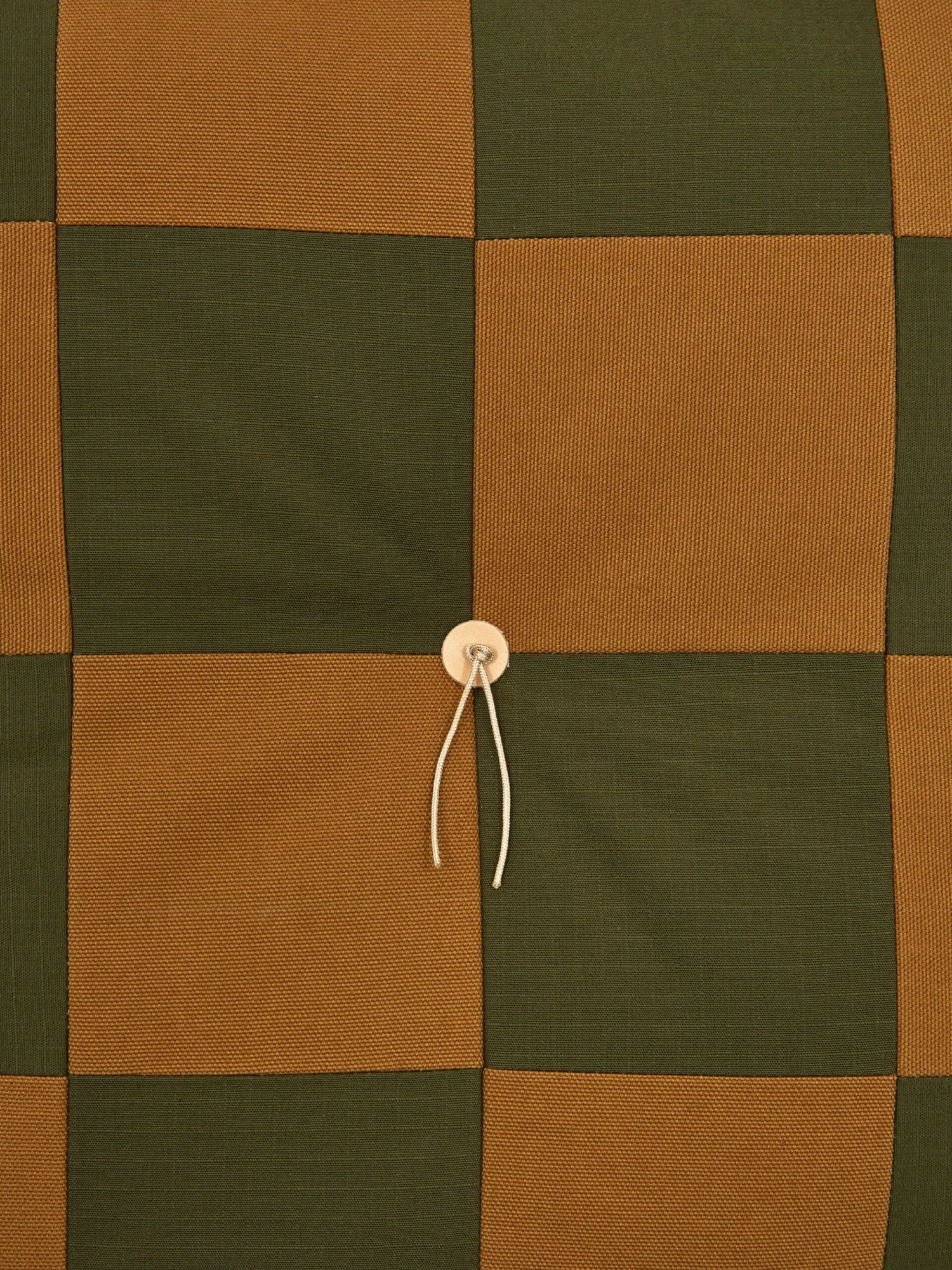Peace Cabin Checkerboard Floor Cushion - Brown/Olive 5 Peace Cabin Checkerboard Floor Cushion - Brown/Olive - Image 3