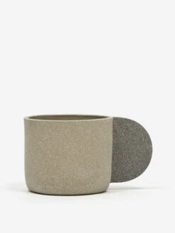 Brutes Ceramic Handmade Large Wide Mug - Light Grey