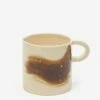 By.noo Handmade Medium Mug - Brown Brushstroke -Quality Home Furnishings Store BY.NOO HANDMADE MEDIUM MUG BROWN BRUSHSTROKE AW23 GOODHOOD 1