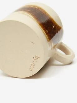 By.noo Handmade Medium Mug - Brown Brushstroke -Quality Home Furnishings Store BY.NOO HANDMADE MEDIUM MUG BROWN BRUSHSTROKE AW23 GOODHOOD 3