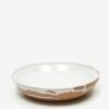 By.noo Handmade Pasta Bowl - White Drip 1 By.noo Handmade Pasta Bowl - White Drip -Quality Home Furnishings Store BY.NOO HANDMADE PASTA BOWL WHITE DRIP AW23 GOODHOOD