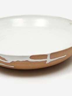 By.noo Handmade Pasta Bowl - White Drip -Quality Home Furnishings Store BY.NOO HANDMADE PASTA BOWL WHITE DRIP AW23 GOODHOOD 2