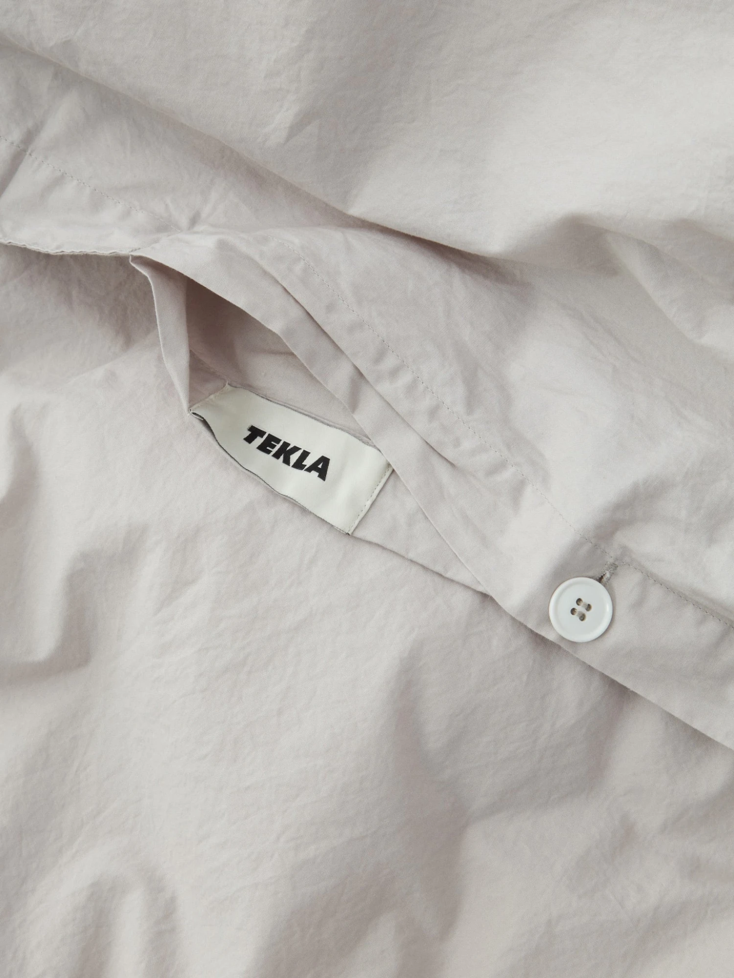 TEKLA Percale Pillow Case 50cm X 75cm - Soft Grey 4 TEKLA Percale Pillow Case 50cm X 75cm - Soft Grey - Image 2