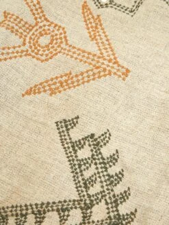 EYDA Embroidered Linen Cushion Cover - Natural -Quality Home Furnishings Store EYDA EMBROIDERED LINEN CUSHION NATURAL AW23 GOODHOOD 1 1