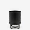 Ferm LIVING Bau Plant Pot - Small - Black -Quality Home Furnishings Store FERM LIVING BAU PLANT POT SMALL BLACK SS23 GOODHOOD