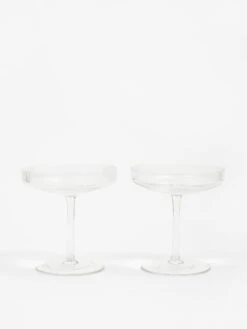 Ferm LIVING Ripple Champagne Saucer - Set Of 2 - Clear