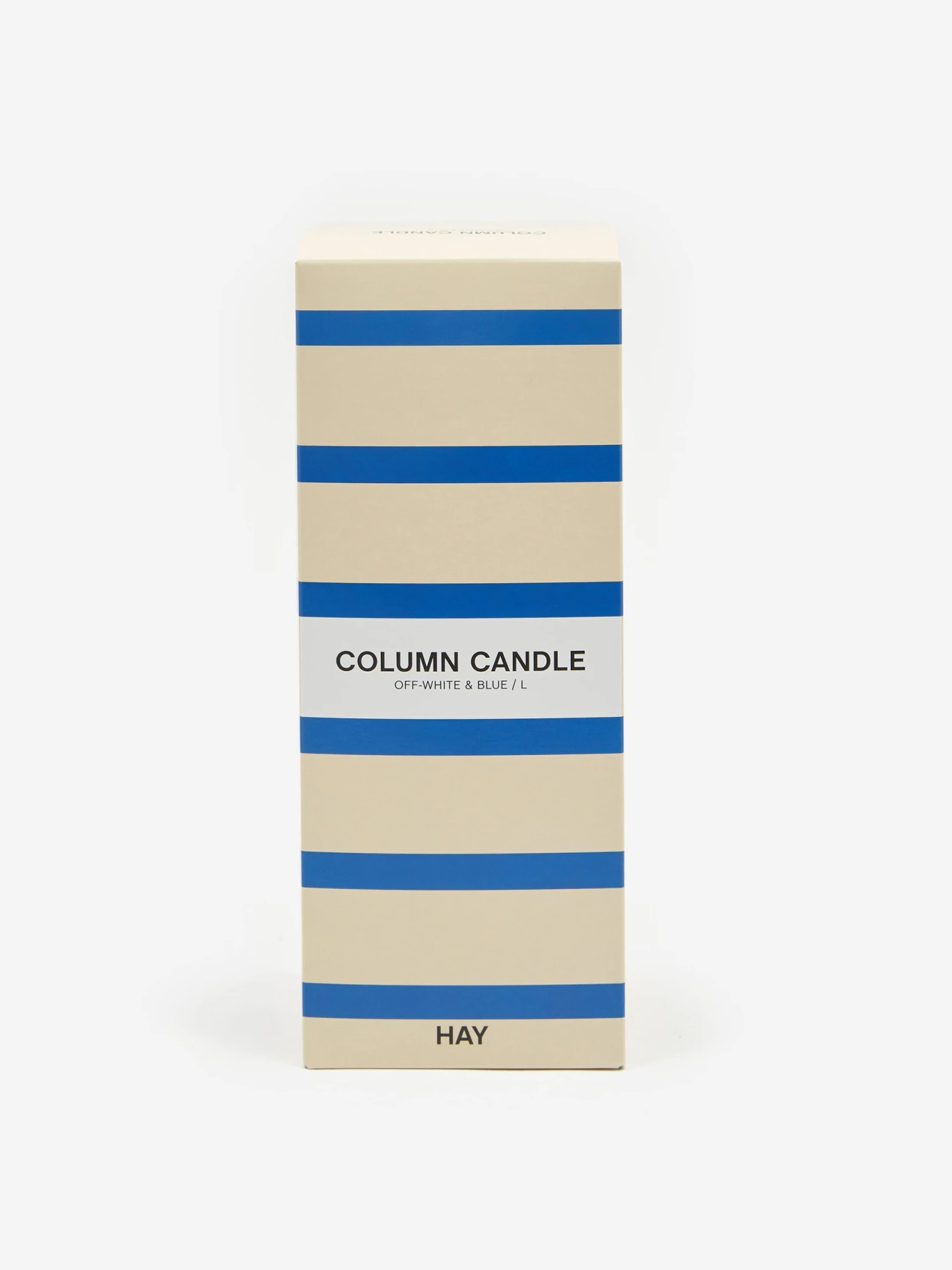 HAY Column Candle - Large - Off-White And Blue 4 HAY Column Candle - Large - Off-White And Blue - Image 2