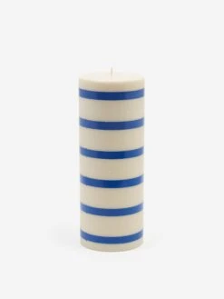 HAY Column Candle - Large - Off-White And Blue