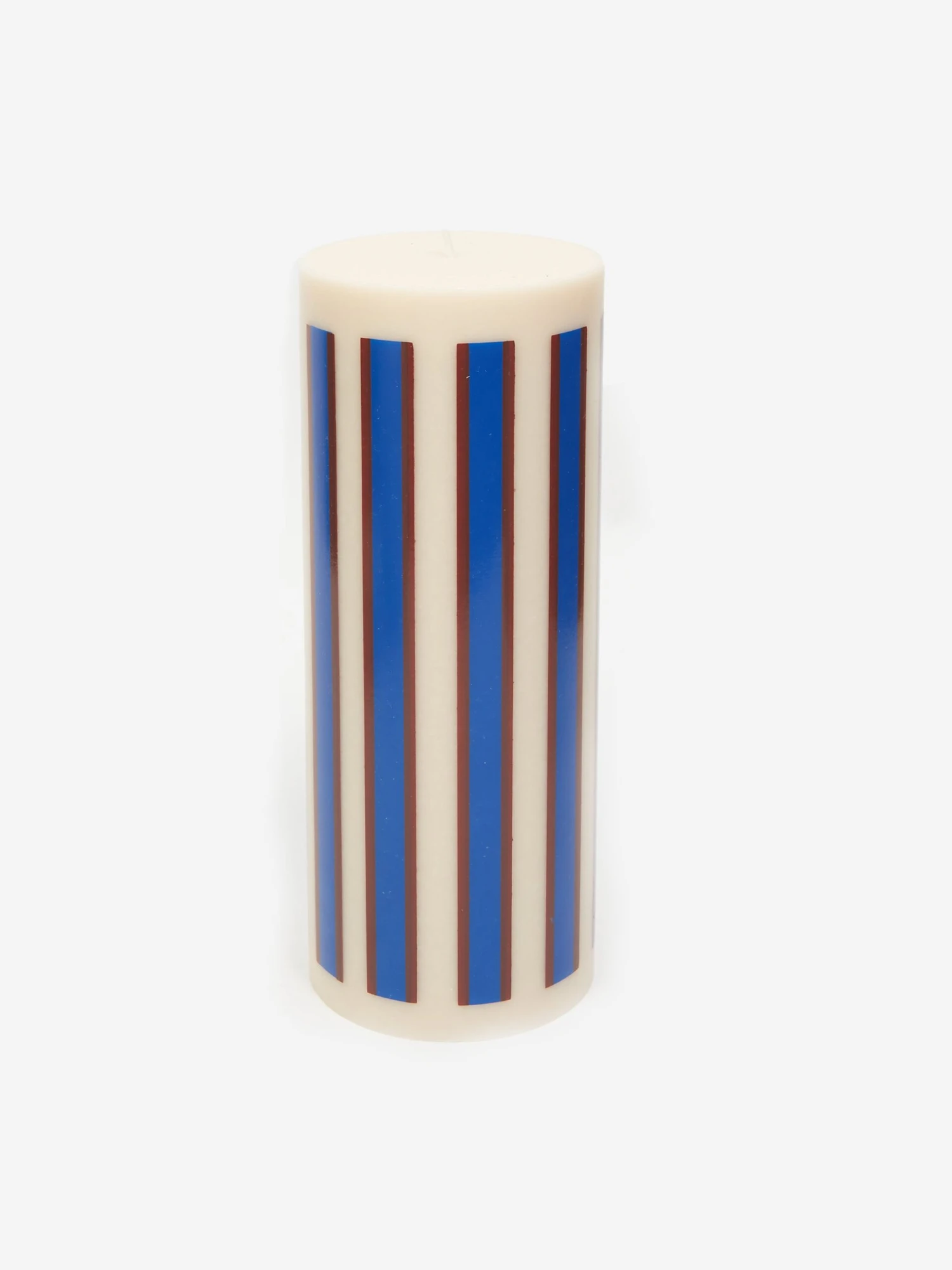 HAY Column Candle Large - Off White, Brown And Blue 3 HAY Column Candle Large - Off White, Brown And Blue