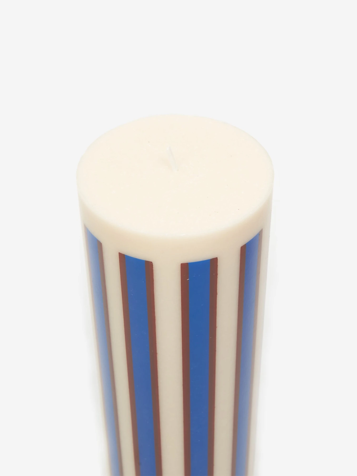 HAY Column Candle Large - Off White, Brown And Blue 5 HAY Column Candle Large - Off White, Brown And Blue - Image 3
