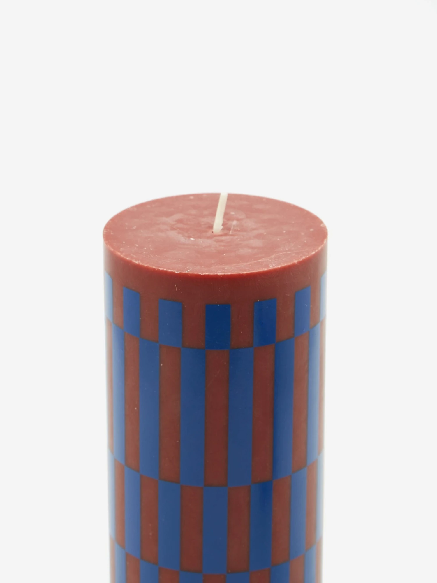 HAY Column Candle - Medium - Brown And Blue 5 HAY Column Candle - Medium - Brown And Blue - Image 3