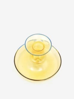 HAY Flare Glass Candleholder - Yellow -Quality Home Furnishings Store HAY FLARE GLASS CANDLEHOLDER YELLOW AW23 GOODHOOD 1