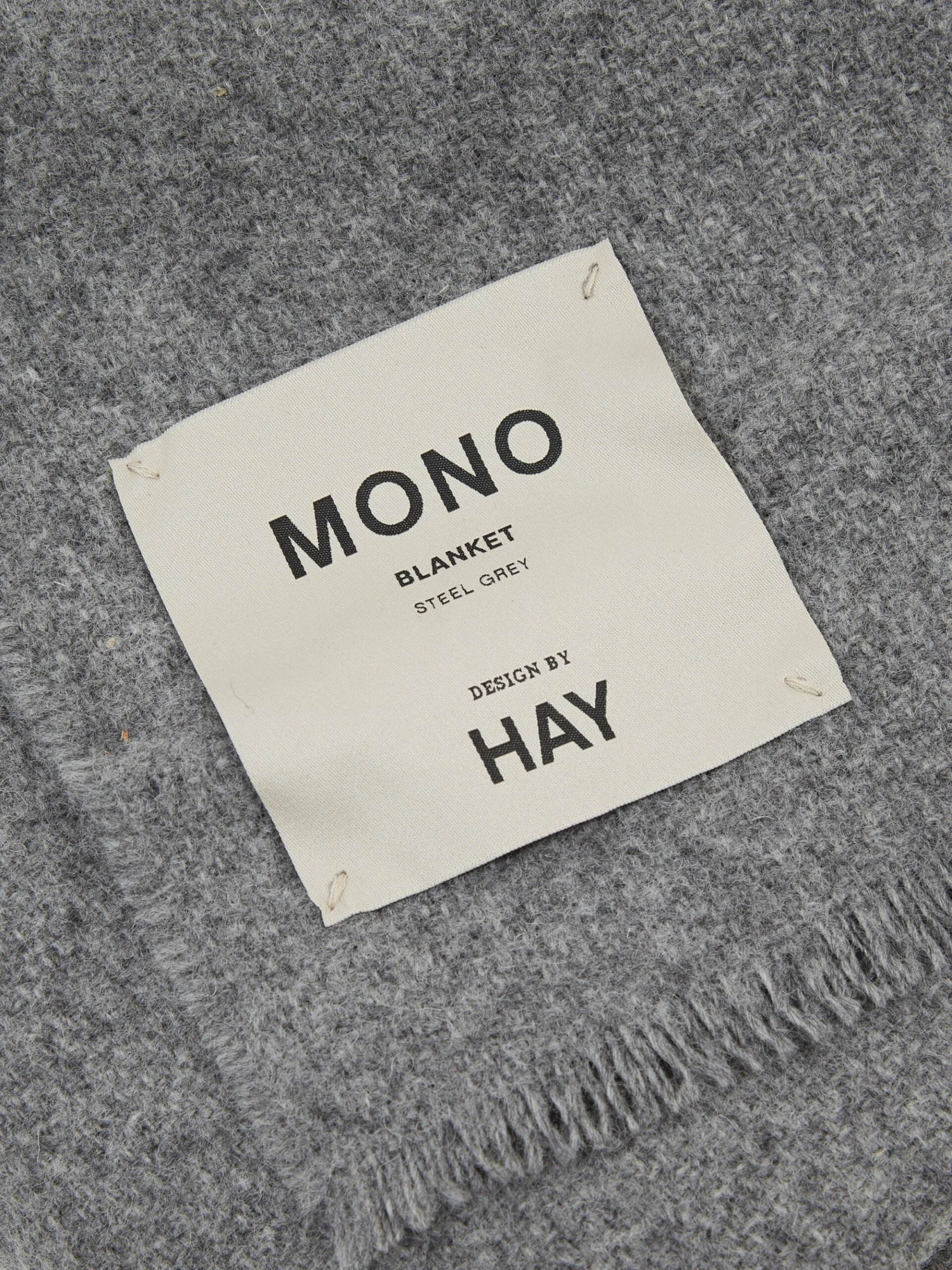 HAY Mono Wool Blanket 130cm X 180cm - Grey Melane 5 HAY Mono Wool Blanket 130cm X 180cm - Grey Melane - Image 3
