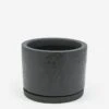 HAY Plant Pot With Saucer - Large - Black -Quality Home Furnishings Store HAY PLANT POT WITH SAUCER LARGE BLACK SS23 GOODHOOD
