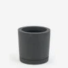HAY Plant Pot With Saucer - Medium - Black -Quality Home Furnishings Store HAY PLANT POT WITH SAUCER MEDIUM BLACK SS23 GOODHOOD