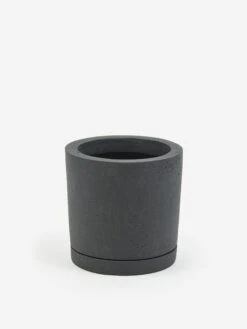 HAY Plant Pot With Saucer - Medium - Black