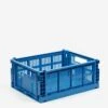 HAY Recycled Colour Crate Medium - Electric Blue -Quality Home Furnishings Store HAY RECYCLED COLOUR CRATE MEDIUM ELECTRIC BLUE SS23 GOODHOOD