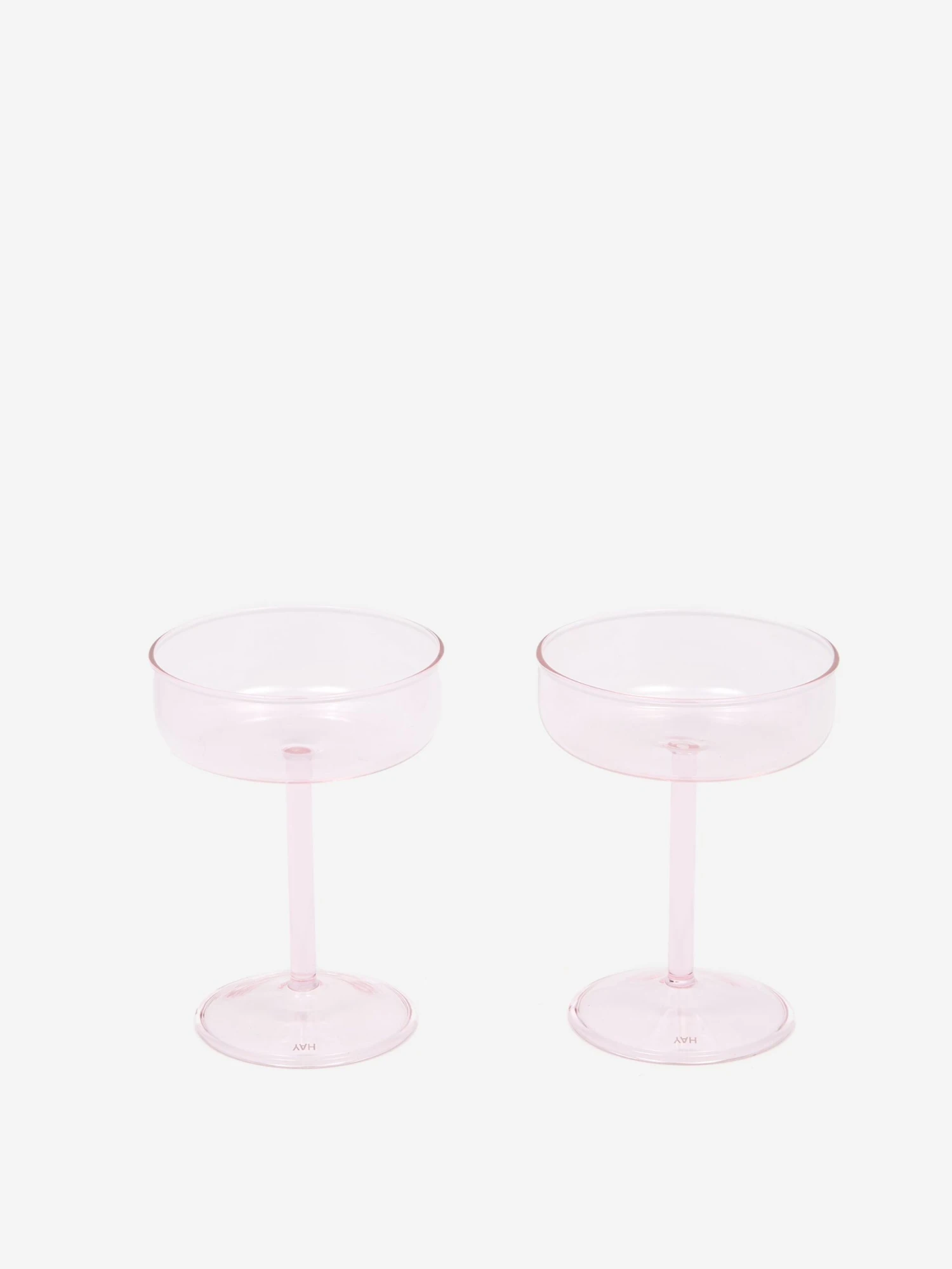 HAY Tint Coupe Glass Set Of 2 - Pink 3 HAY Tint Coupe Glass Set Of 2 - Pink