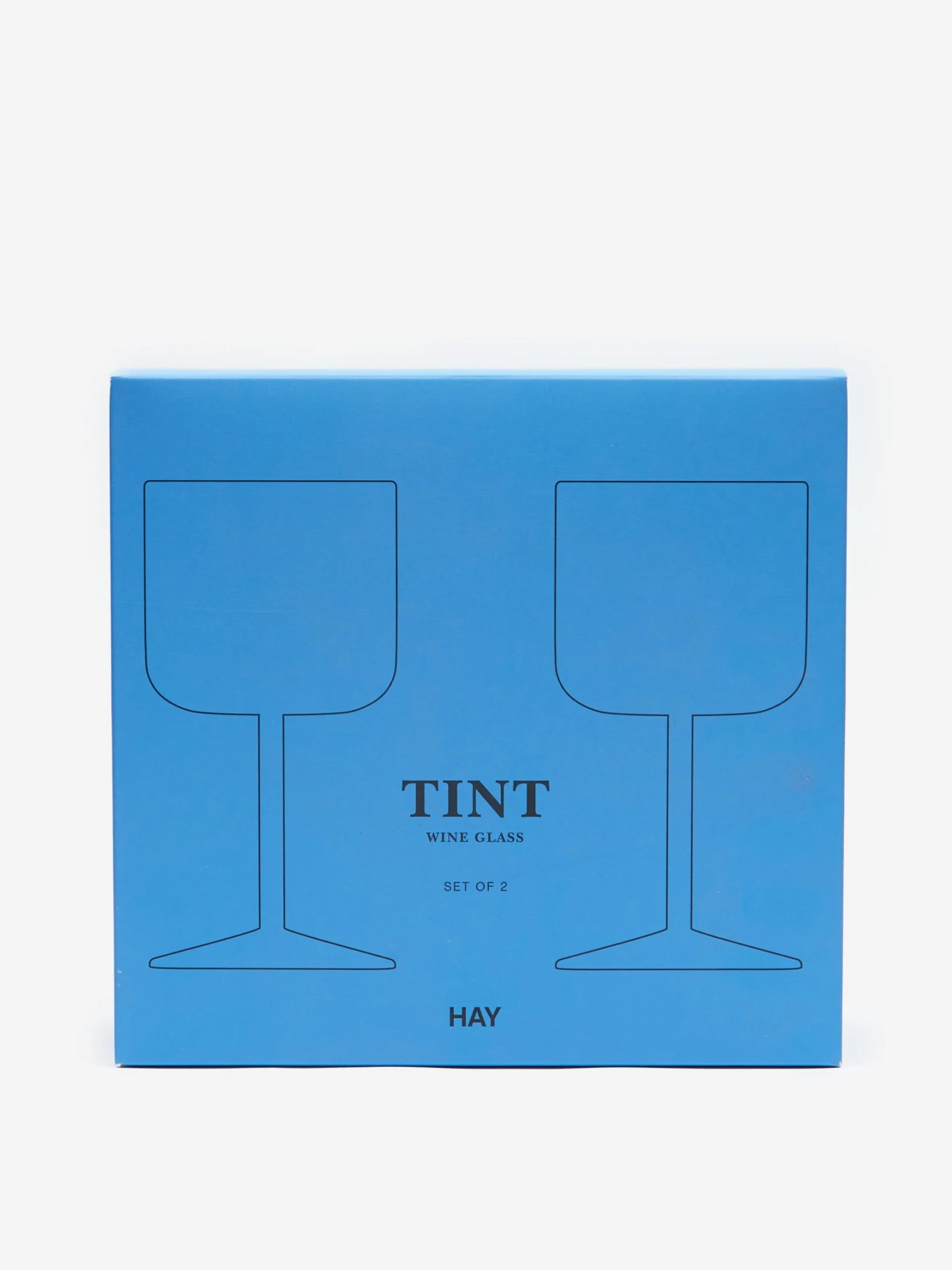 HAY Tint Wine Glass Set Of 2 - Blue And Clear 6 HAY Tint Wine Glass Set Of 2 - Blue And Clear - Image 4