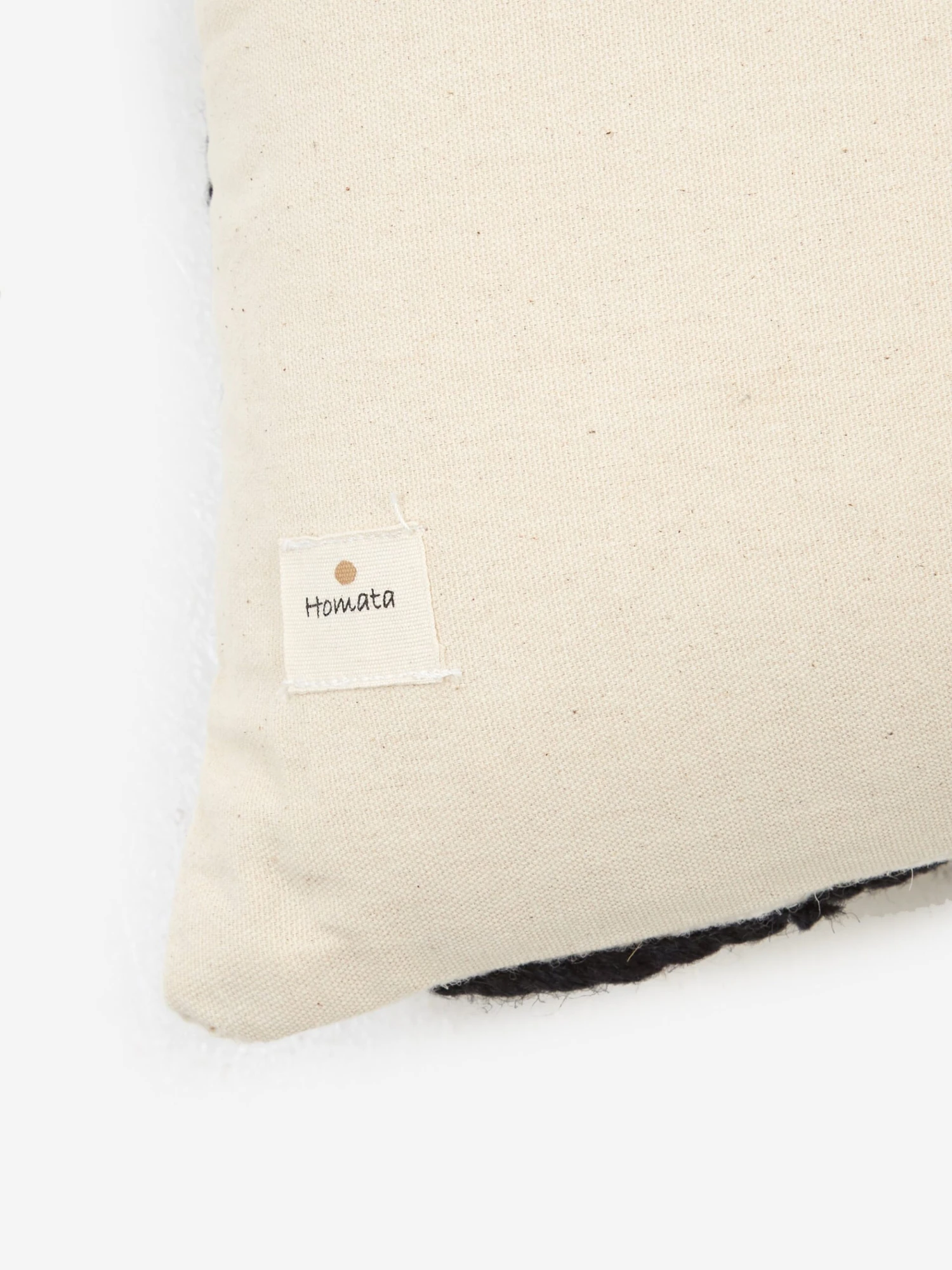 Homata Handwoven New Block Shape Outline Cushion Cover 50cm X 50cm - Ecru 6 Homata Handwoven New Block Shape Outline Cushion Cover 50cm X 50cm - Ecru - Image 4