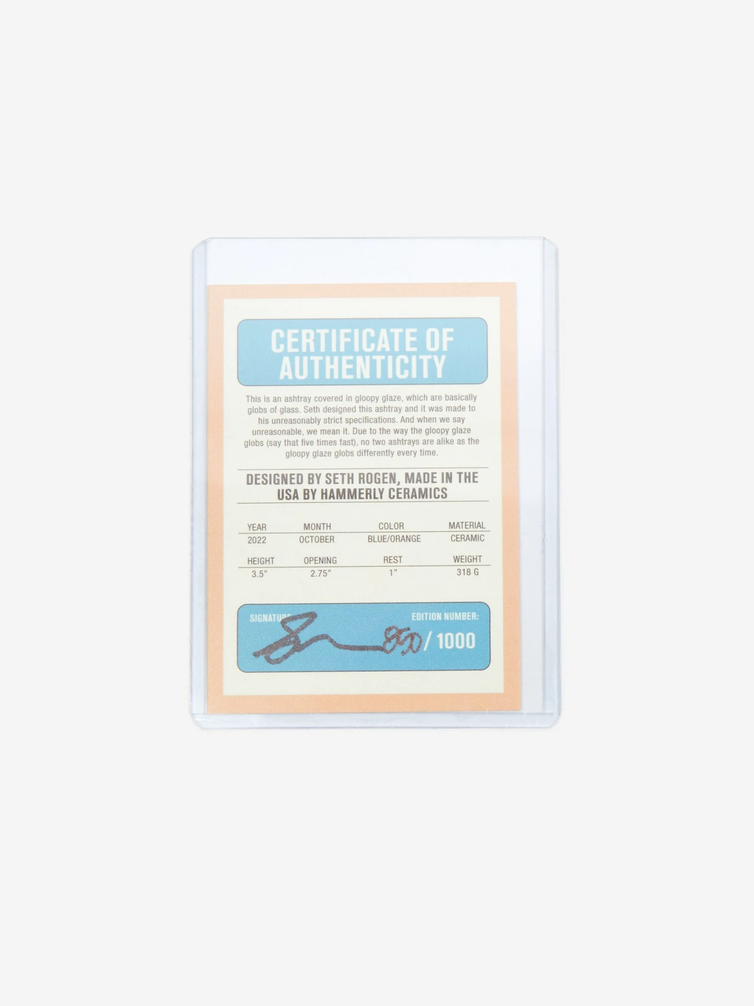 Houseplant By Seth Rogen Limited Edition Gloopy Ashtray - Blue/Orange 7 Houseplant By Seth Rogen Limited Edition Gloopy Ashtray - Blue/Orange - Image 5