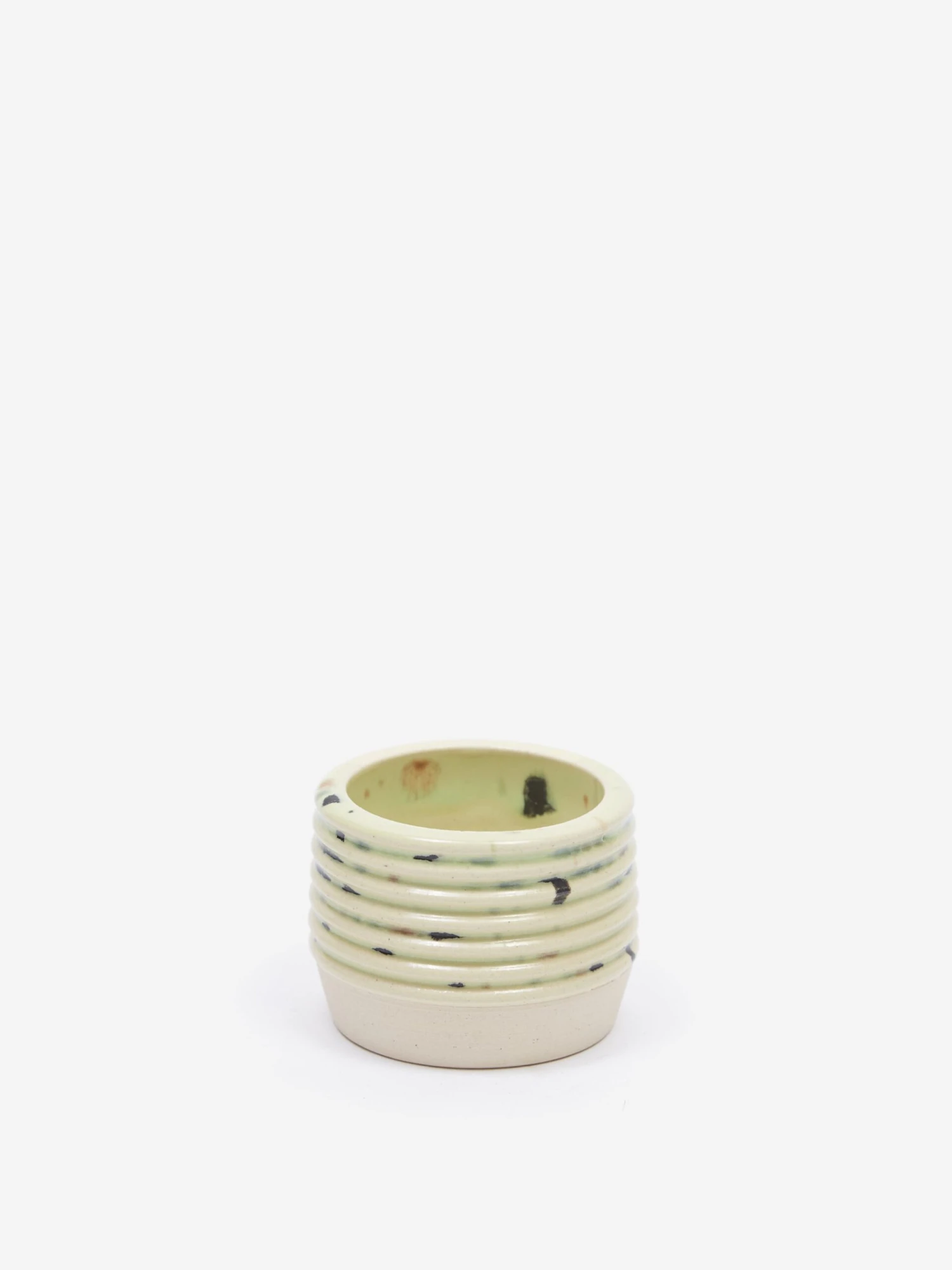 Liam Owen Lichen Glaze Handmade Egg Cup - Green 3 Liam Owen Lichen Glaze Handmade Egg Cup - Green