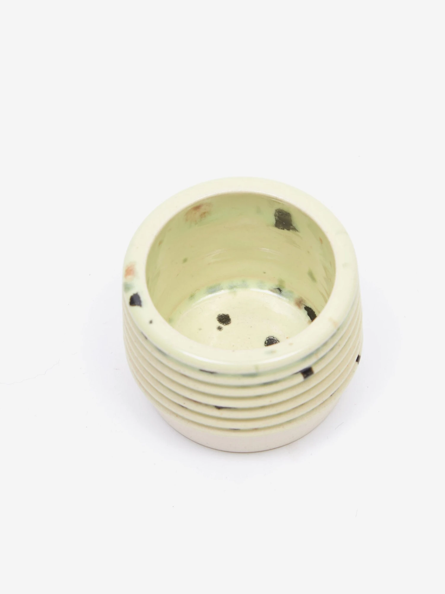 Liam Owen Lichen Glaze Handmade Egg Cup - Green 4 Liam Owen Lichen Glaze Handmade Egg Cup - Green - Image 2