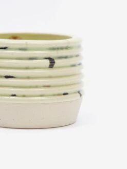 Liam Owen Lichen Glaze Handmade Egg Cup - Green 8 Liam Owen Lichen Glaze Handmade Egg Cup - Green -Quality Home Furnishings Store LIAM OWEN LICHEN GLAZE HANDMADE EGG CUP GREEN AW23 GOODHOOD 2