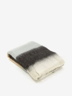 Malagoon Mohair Wool Throw 125cm X 150cm - Black/Grey -Quality Home Furnishings Store MALAGOON MOHAIR WOOL THROW 125CM X 150CM BLACKGREY SS24 GOODHOOD 1