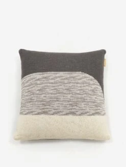 Malagoon Sunset Knitted Cushion 60cm X 60cm - Black