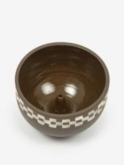 Mellow Incense Bowl Medium - Dark Brown Half Check Outside -Quality Home Furnishings Store MELLOW INCENSE BOWL MEDIUM DARK BROWN HALF CHECK OUTSIDE SS21 GOODHOOD 64368 4dbdfcd2 b867 430b 9149 6a0270df87fc