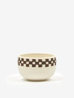 Mellow Incense Bowl Medium - Porcelain Half Check Outside
