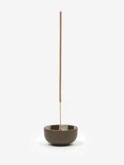 Mellow Incense Bowl Small - Dark Brown Check Inside -Quality Home Furnishings Store MELLOW INCENSE BOWL SMALL DARK BROWN CHECK INSIDE SS21 GOODHOOD 64389
