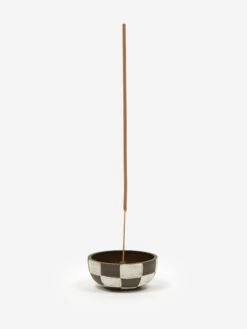 Mellow Incense Bowl Small - Dark Brown Check Outside -Quality Home Furnishings Store MELLOW INCENSE BOWL SMALL DARK BROWN CHECK OUTSIDE SS21 GOODHOOD 64398 69b6fb55 c712 4ef9 8365 7d26909ad280