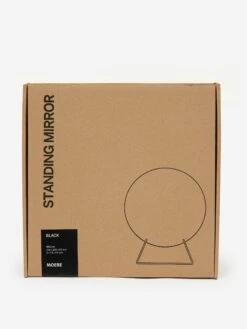 MOEBE Standing Mirror 20cm - Black 11 MOEBE Standing Mirror 20cm - Black -Quality Home Furnishings Store MOEBE STANDING MIRROR 20CM BLACK AW23 GOODHOOD
