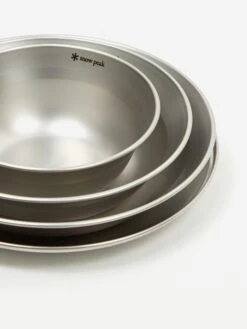 Snow Peak Tableware Set Large - Silver -Quality Home Furnishings Store SNOW PEAK TABLEWARE SET LARGE SILVER SS22 GOODHOOD 125597