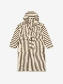 TEKLA Hooded Bath Robe - Kodiak Stripe