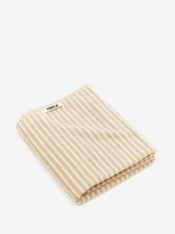 TEKLA Striped Bath Towel - Ivory Stripes
