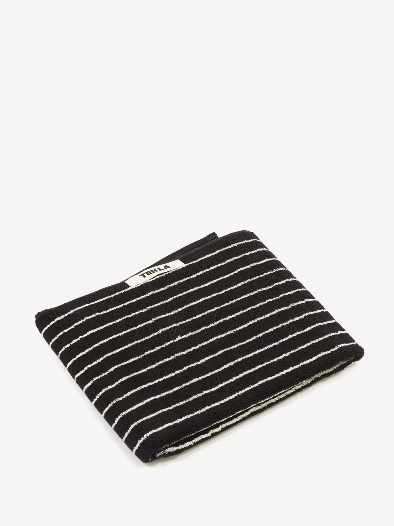 TEKLA Striped Hand Towel - Black Stripes 3 TEKLA Striped Hand Towel - Black Stripes
