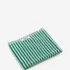 TEKLA Striped Hand Towel - Teal Green Stripes -Quality Home Furnishings Store TEKLA STRIPED HAND TOWEL TEAL GREEN STRIPES SS24 GOODHOOD